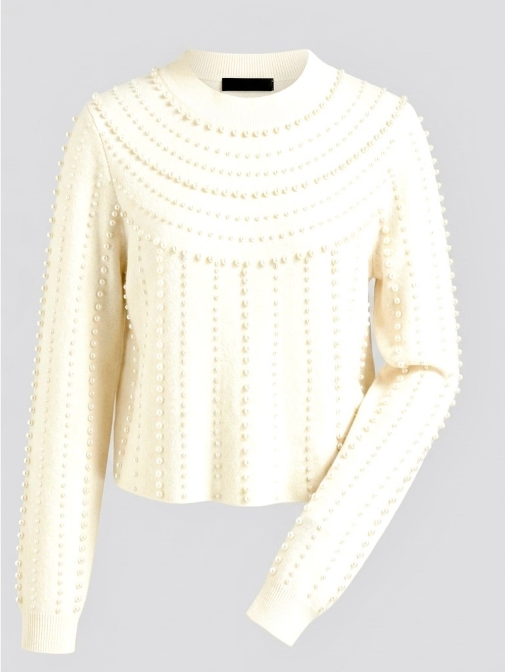On 12th Young Contemporary Pearl Embellished Mock Neck Sweater – Size Large - Picture 7 of 7